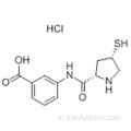 3 - [(2S, 4S) -4- 메르 캅토 피 롤리 딘 -2- 카르 복스 아미도] 벤조산 염산염 CAS 219909-83-8